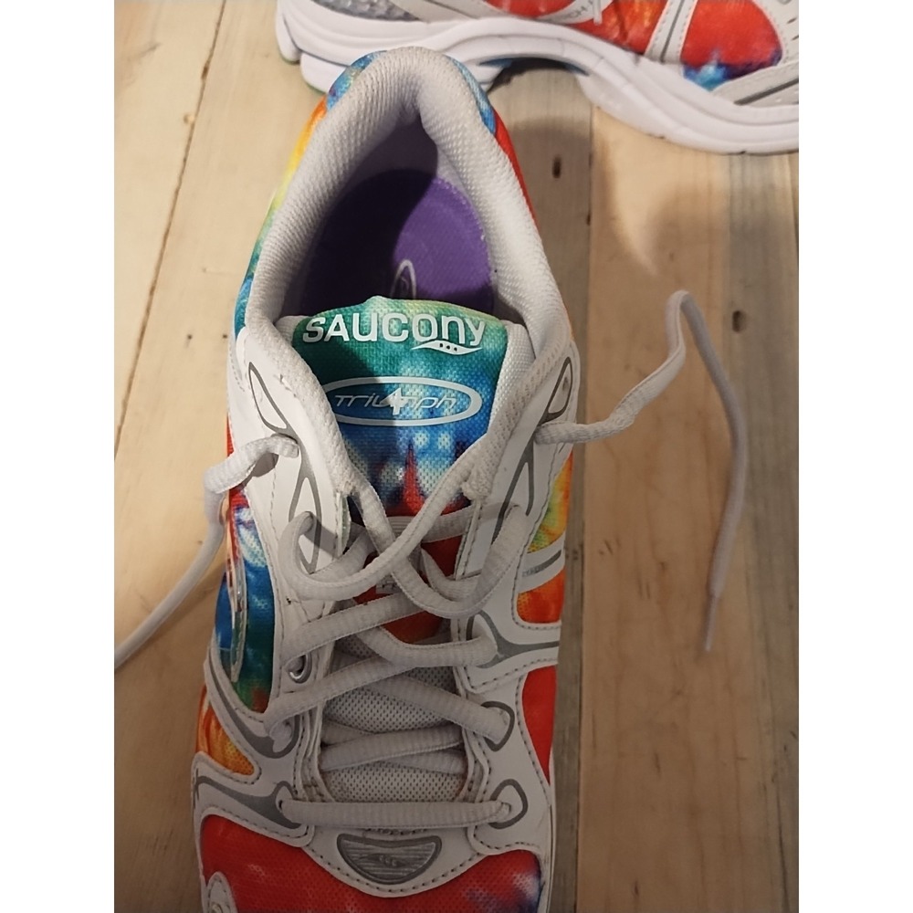 Saucony ProGrid Triumph 4 Rainbow Men's 9 Women's 10.5 streetwear tie dye retro - Picture 10 of 16